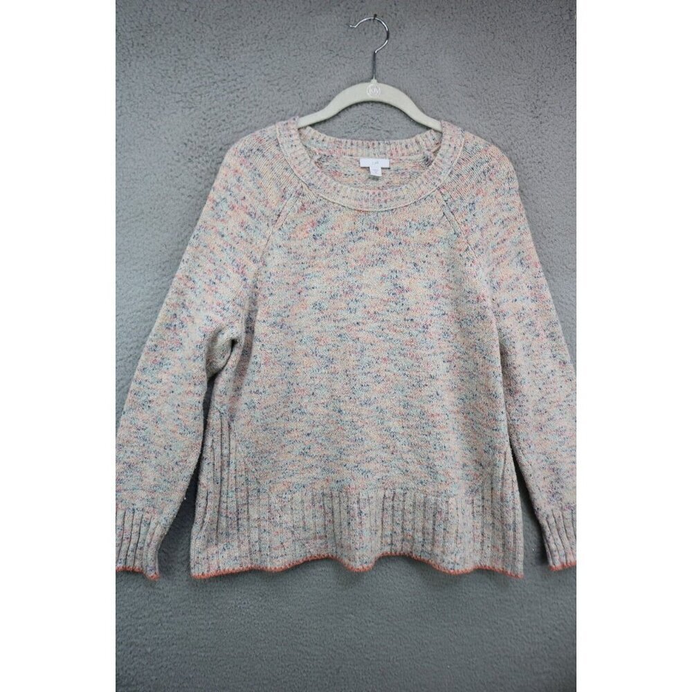 J.Jill Ribbed Cable Knit Long Sleeve Sweater-Size Medium/Petite - Picture 1 of 10